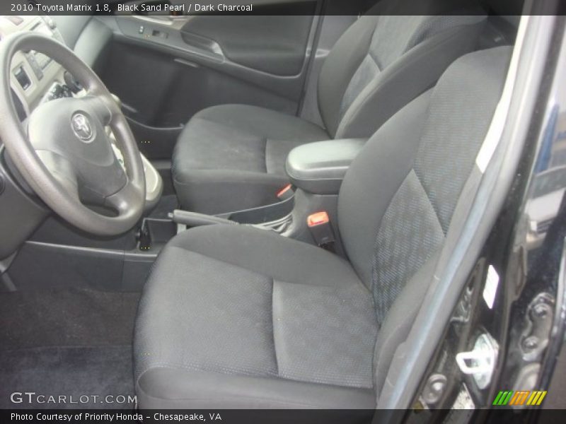 Front Seat of 2010 Matrix 1.8