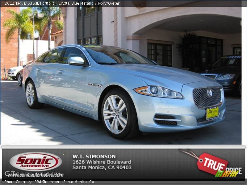 Crystal Blue Metallic / Ivory/Oyster 2012 Jaguar XJ XJL Portfolio