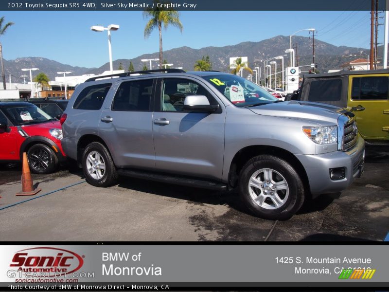 Silver Sky Metallic / Graphite Gray 2012 Toyota Sequoia SR5 4WD