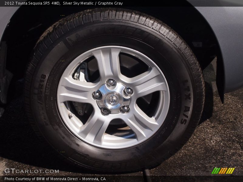 Silver Sky Metallic / Graphite Gray 2012 Toyota Sequoia SR5 4WD