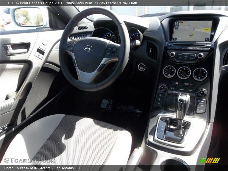 White Satin Pearl / Gray Leather/Gray Cloth 2013 Hyundai Genesis Coupe 2.0T