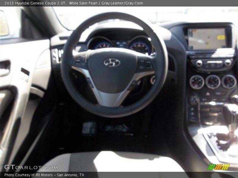 White Satin Pearl / Gray Leather/Gray Cloth 2013 Hyundai Genesis Coupe 2.0T
