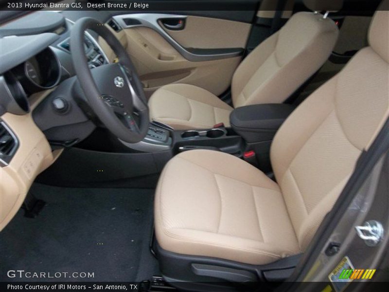 Front Seat of 2013 Elantra GLS