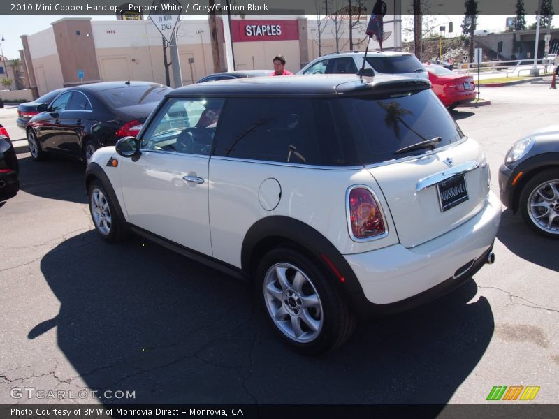 Pepper White / Grey/Carbon Black 2010 Mini Cooper Hardtop