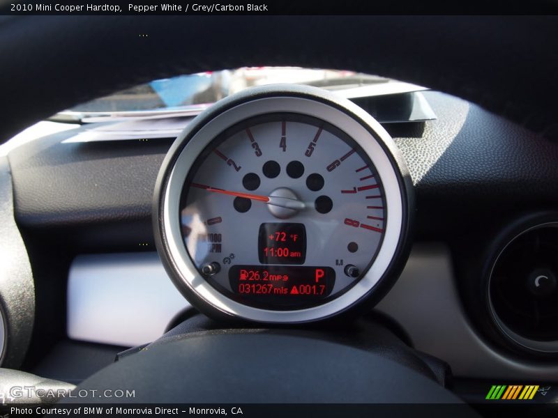 Pepper White / Grey/Carbon Black 2010 Mini Cooper Hardtop
