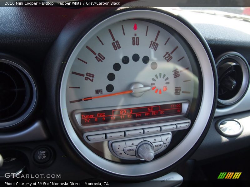 Pepper White / Grey/Carbon Black 2010 Mini Cooper Hardtop