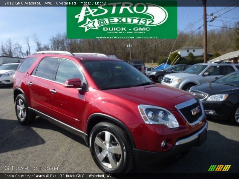 Crystal Red Tintcoat / Ebony 2012 GMC Acadia SLT AWD
