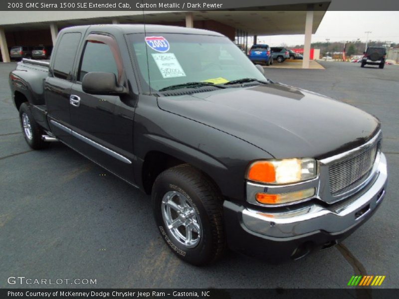 Carbon Metallic / Dark Pewter 2003 GMC Sierra 1500 SLE Extended Cab