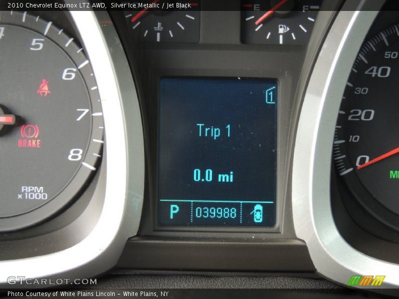 Silver Ice Metallic / Jet Black 2010 Chevrolet Equinox LTZ AWD