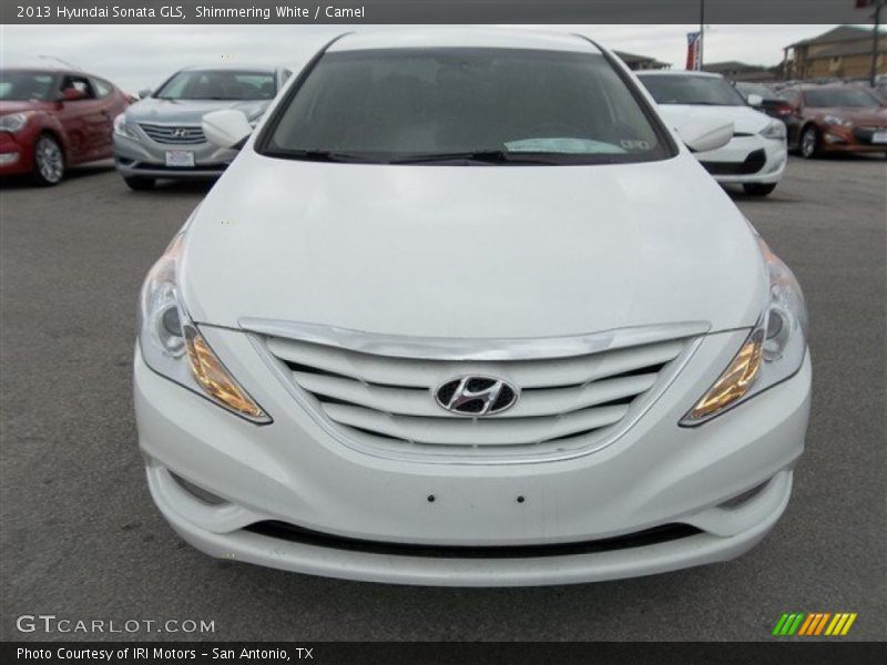 Shimmering White / Camel 2013 Hyundai Sonata GLS