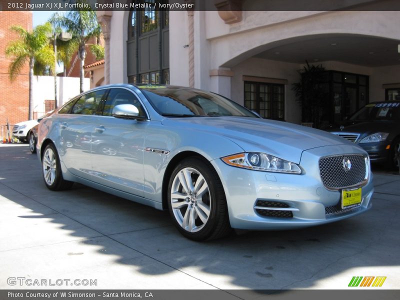 Crystal Blue Metallic / Ivory/Oyster 2012 Jaguar XJ XJL Portfolio