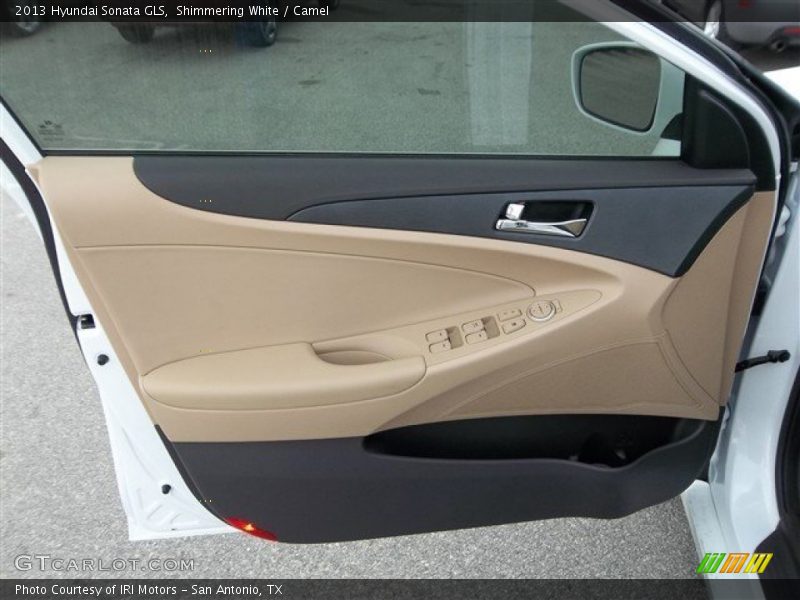 Shimmering White / Camel 2013 Hyundai Sonata GLS