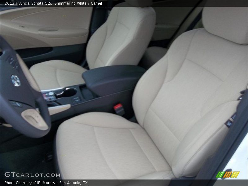 Shimmering White / Camel 2013 Hyundai Sonata GLS