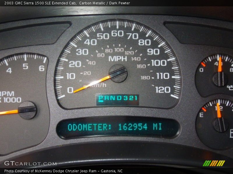 Carbon Metallic / Dark Pewter 2003 GMC Sierra 1500 SLE Extended Cab