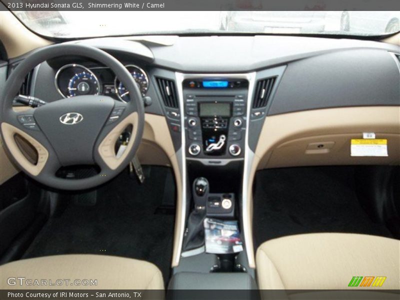Shimmering White / Camel 2013 Hyundai Sonata GLS