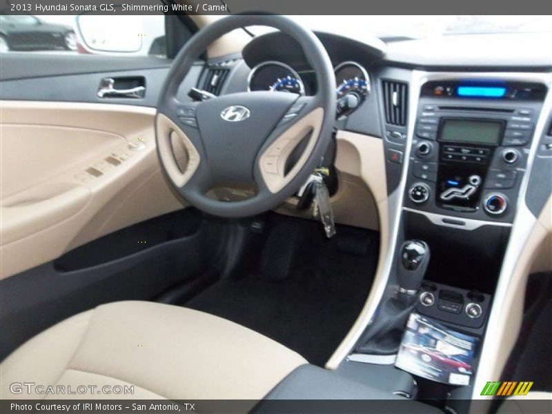 Shimmering White / Camel 2013 Hyundai Sonata GLS