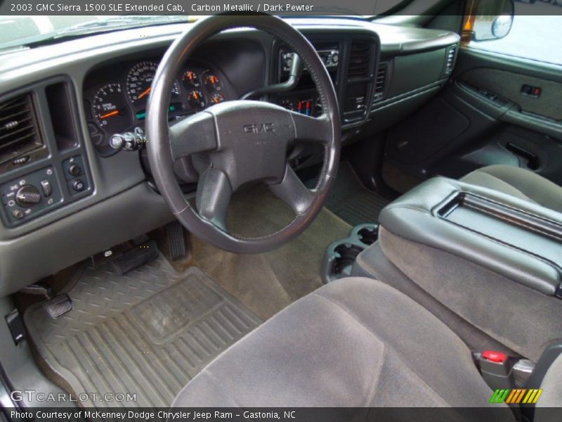 Dark Pewter Interior - 2003 Sierra 1500 SLE Extended Cab 