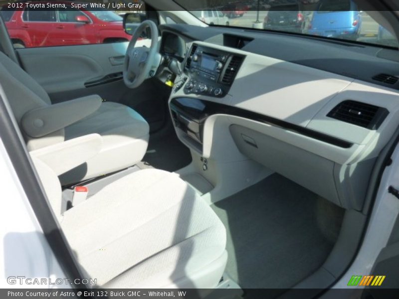 Super White / Light Gray 2012 Toyota Sienna