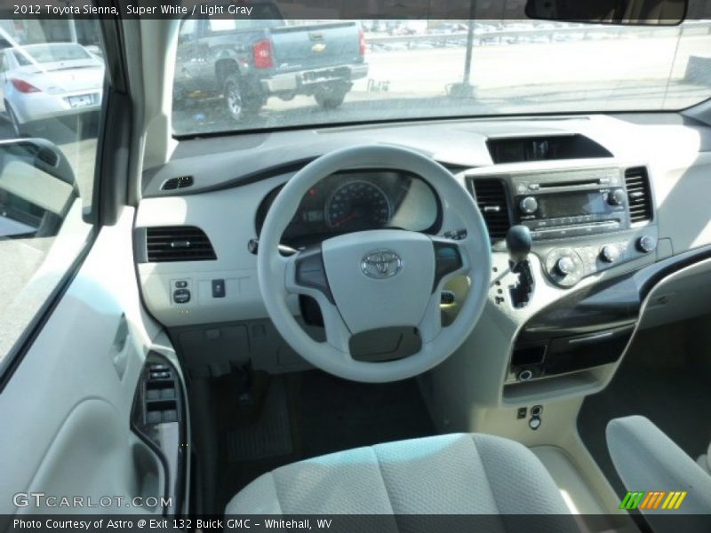 Super White / Light Gray 2012 Toyota Sienna