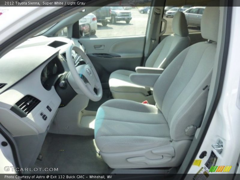 Super White / Light Gray 2012 Toyota Sienna