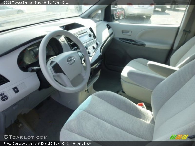 Super White / Light Gray 2012 Toyota Sienna