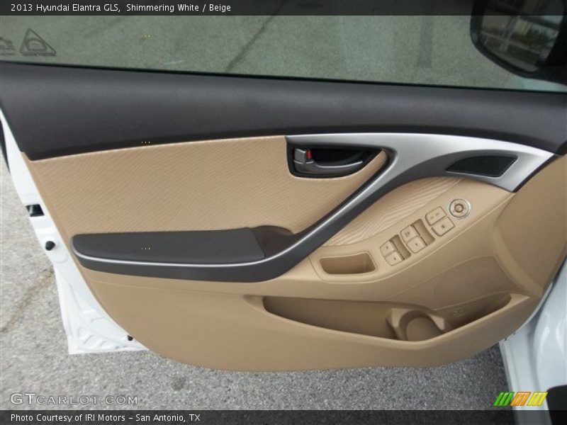 Shimmering White / Beige 2013 Hyundai Elantra GLS