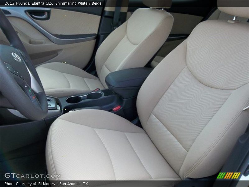 Front Seat of 2013 Elantra GLS