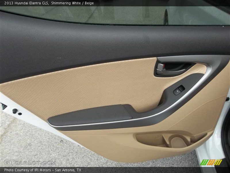 Shimmering White / Beige 2013 Hyundai Elantra GLS