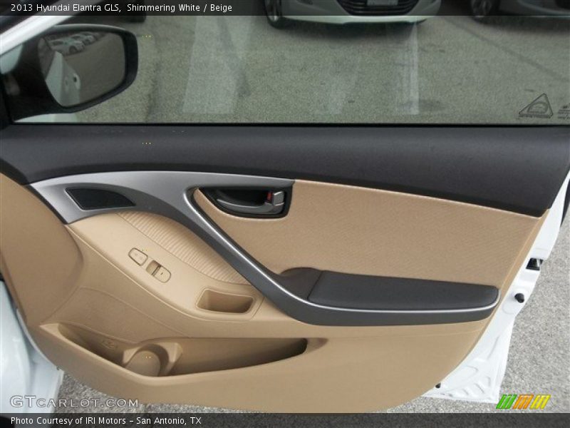 Shimmering White / Beige 2013 Hyundai Elantra GLS