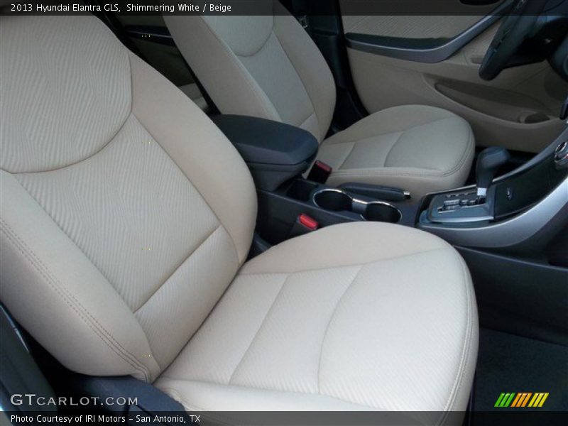 Shimmering White / Beige 2013 Hyundai Elantra GLS