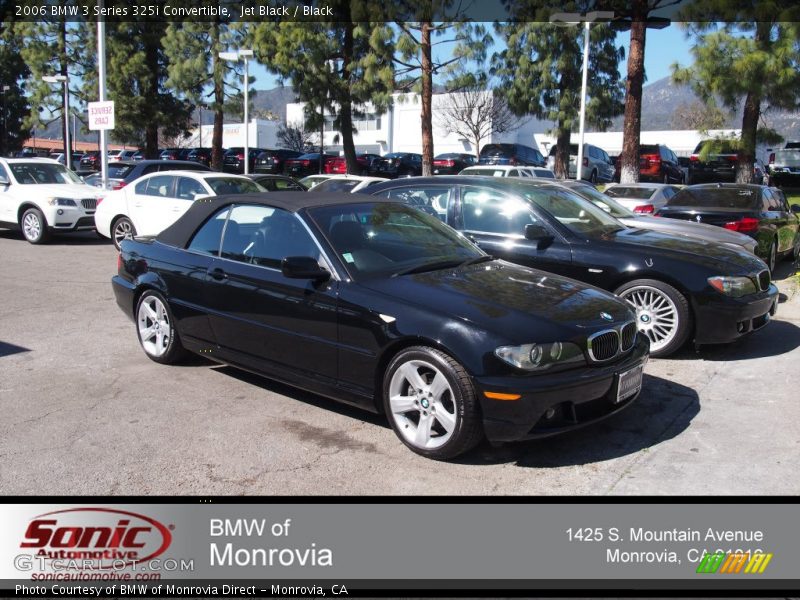 Jet Black / Black 2006 BMW 3 Series 325i Convertible