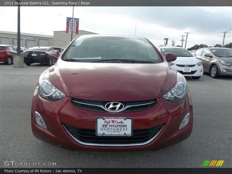 Sparkling Ruby / Beige 2013 Hyundai Elantra GLS