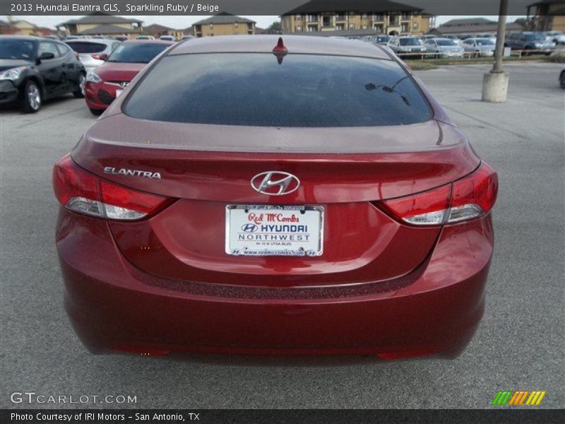 Sparkling Ruby / Beige 2013 Hyundai Elantra GLS