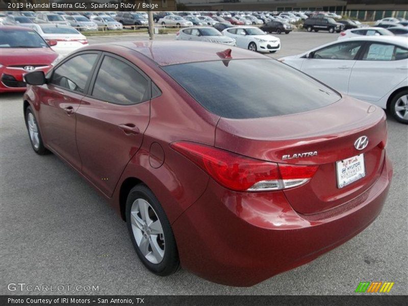 Sparkling Ruby / Beige 2013 Hyundai Elantra GLS