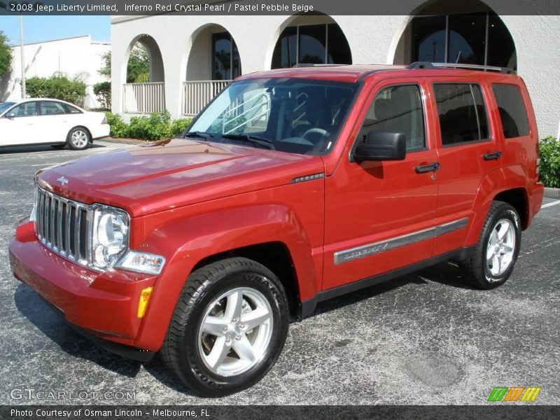 Inferno Red Crystal Pearl / Pastel Pebble Beige 2008 Jeep Liberty Limited