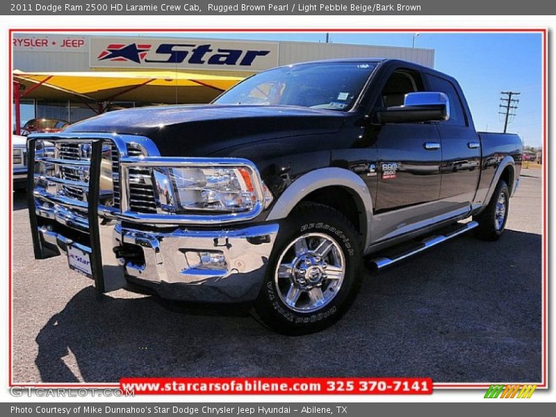Rugged Brown Pearl / Light Pebble Beige/Bark Brown 2011 Dodge Ram 2500 HD Laramie Crew Cab