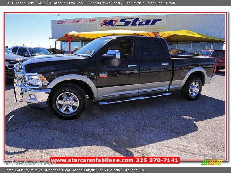 Rugged Brown Pearl / Light Pebble Beige/Bark Brown 2011 Dodge Ram 2500 HD Laramie Crew Cab