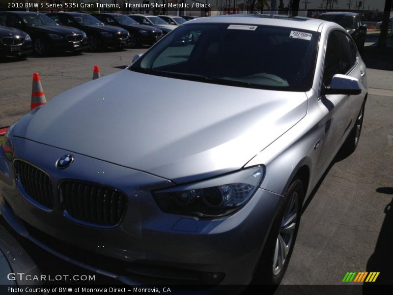 Titanium Silver Metallic / Black 2010 BMW 5 Series 535i Gran Turismo