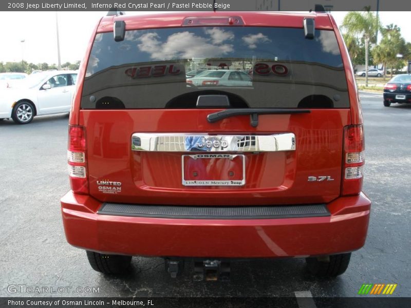 Inferno Red Crystal Pearl / Pastel Pebble Beige 2008 Jeep Liberty Limited