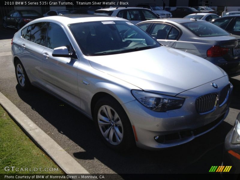 Titanium Silver Metallic / Black 2010 BMW 5 Series 535i Gran Turismo