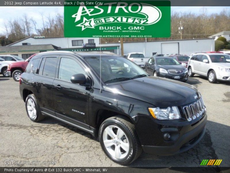 Black / Dark Slate Gray 2012 Jeep Compass Latitude 4x4