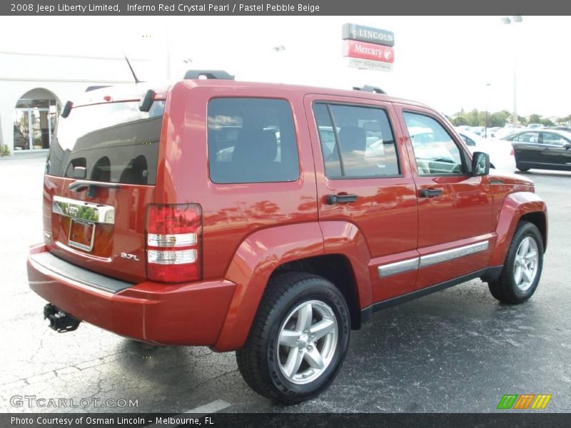 Inferno Red Crystal Pearl / Pastel Pebble Beige 2008 Jeep Liberty Limited