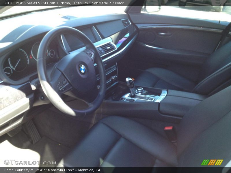 Titanium Silver Metallic / Black 2010 BMW 5 Series 535i Gran Turismo