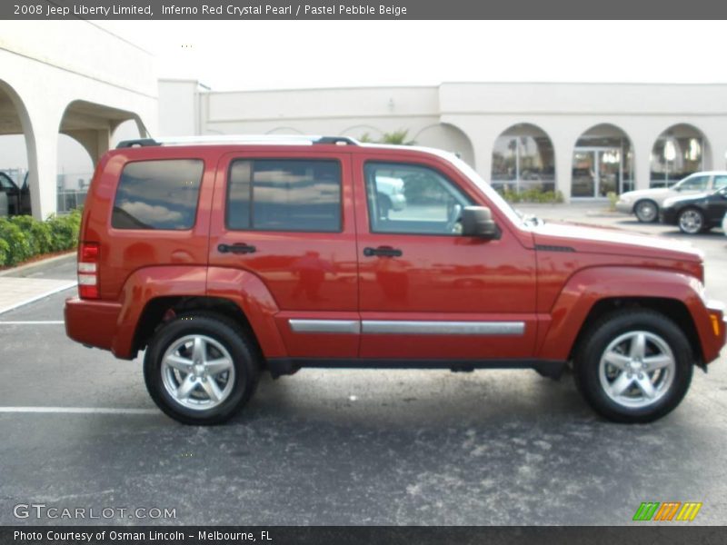 Inferno Red Crystal Pearl / Pastel Pebble Beige 2008 Jeep Liberty Limited