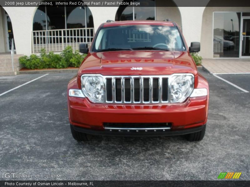 Inferno Red Crystal Pearl / Pastel Pebble Beige 2008 Jeep Liberty Limited