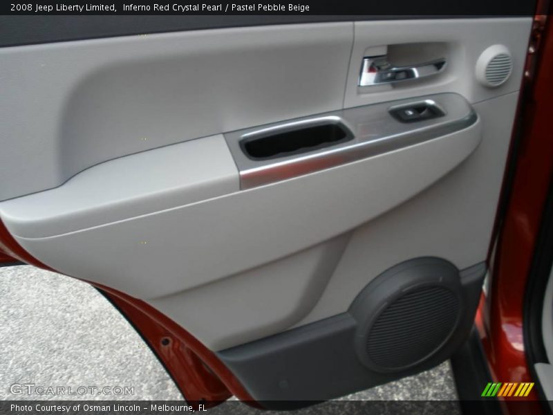 Inferno Red Crystal Pearl / Pastel Pebble Beige 2008 Jeep Liberty Limited
