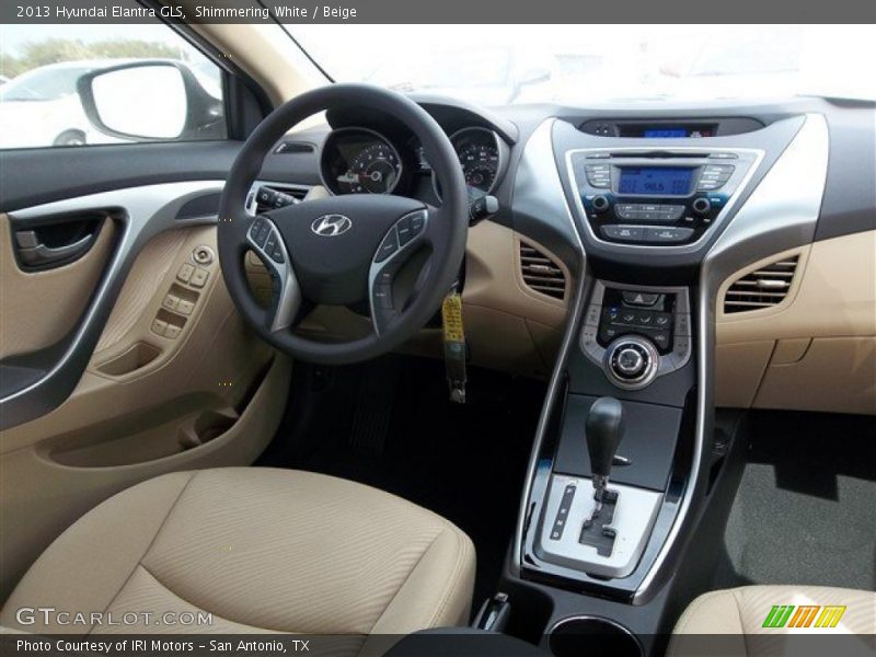 Shimmering White / Beige 2013 Hyundai Elantra GLS