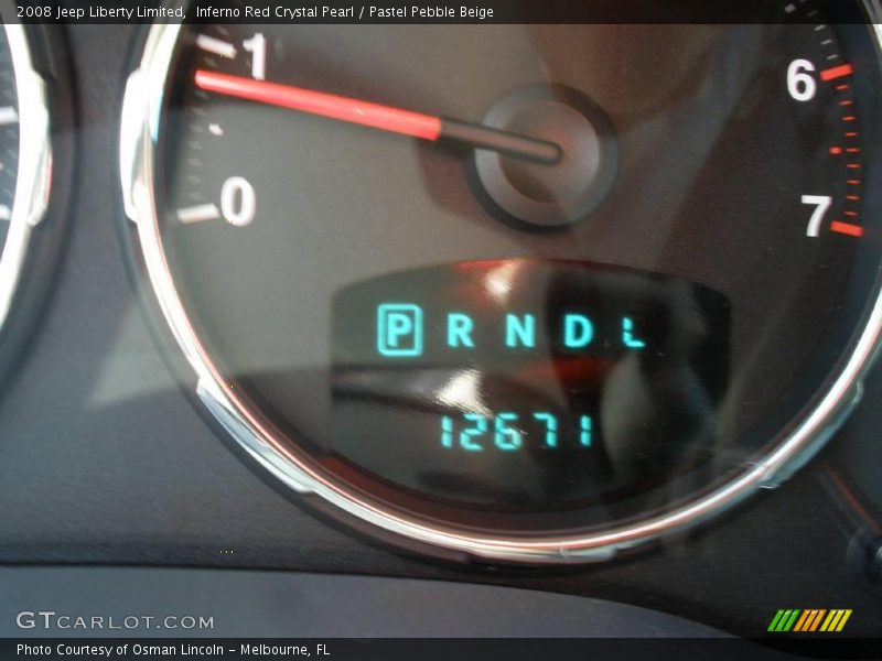 Inferno Red Crystal Pearl / Pastel Pebble Beige 2008 Jeep Liberty Limited