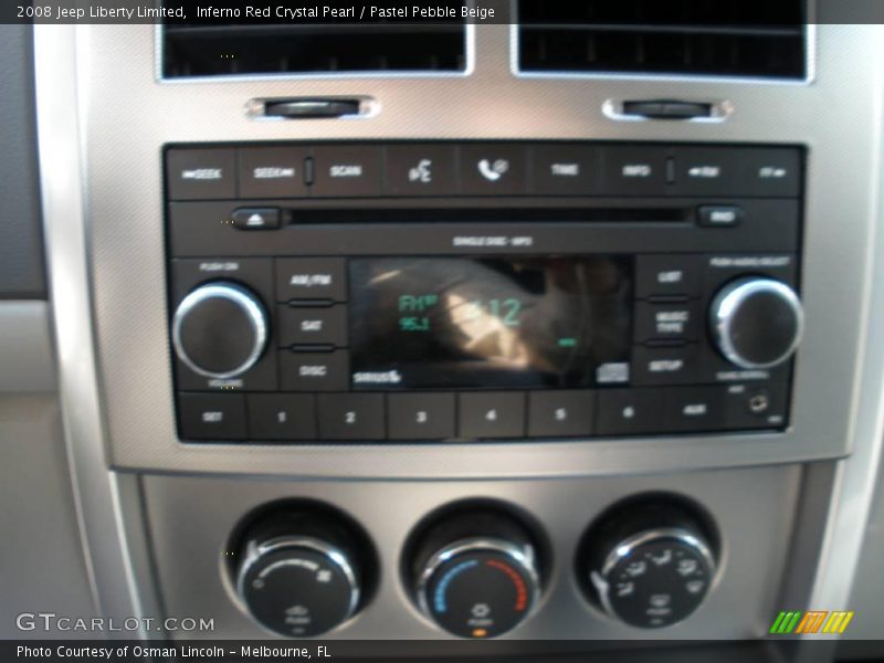 Inferno Red Crystal Pearl / Pastel Pebble Beige 2008 Jeep Liberty Limited