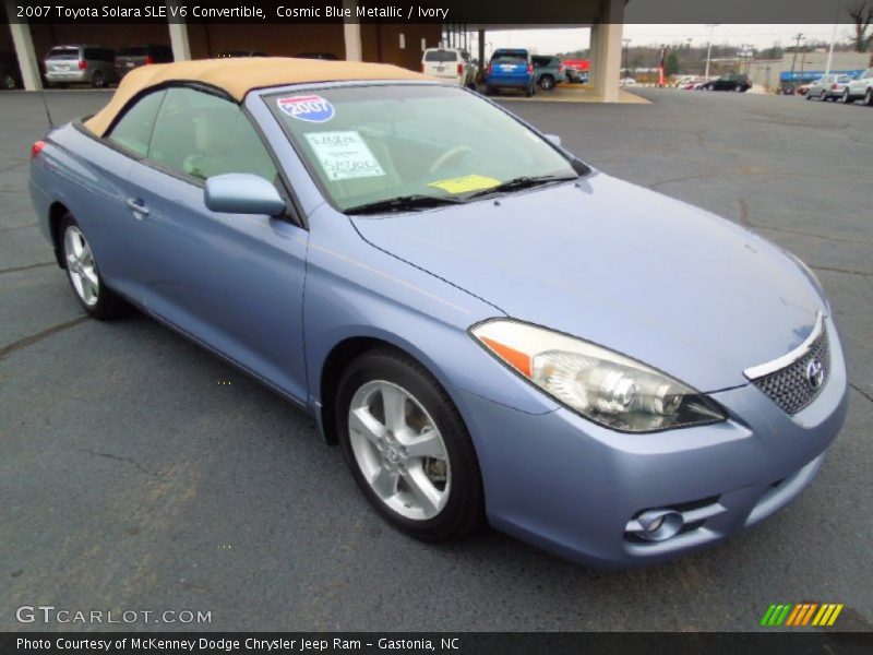 Cosmic Blue Metallic / Ivory 2007 Toyota Solara SLE V6 Convertible